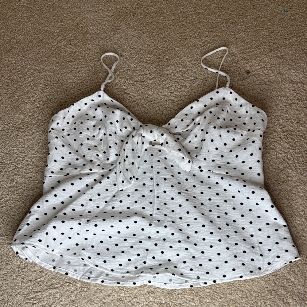Polka Dot Spaghetti Strap flowy tank top